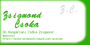 zsigmond csoka business card